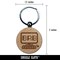 BRB Be Right Back Computer Engraved Wood Round Keychain Tag Charm